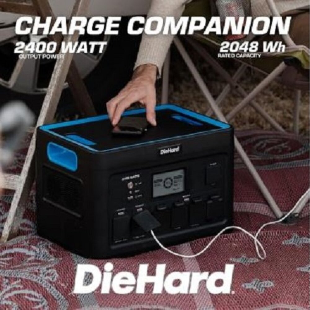 DieHard Portable Power Station 2400-Watt (4800-Watt Peak) 2048Wh - Quiet Solar G